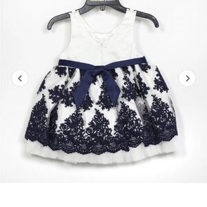 American Princess Navy and White Lace Dress
